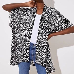 LOFT leopard print kimono